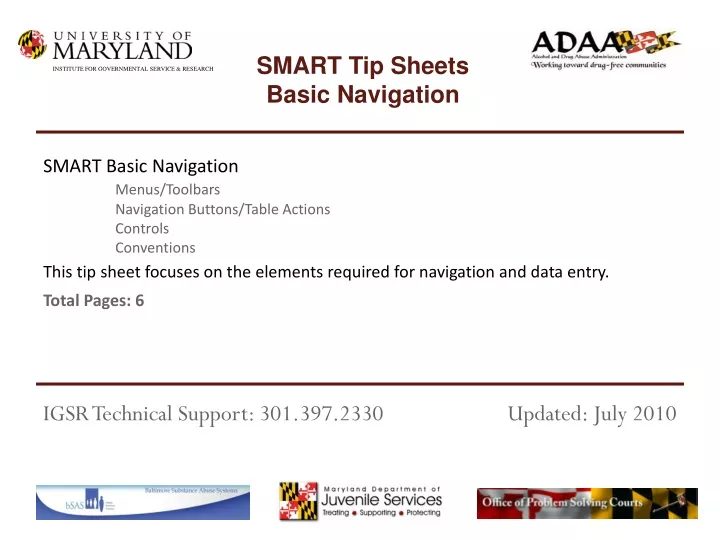 this tip sheet focuses on the elements required for navigation and data entry total pages 6