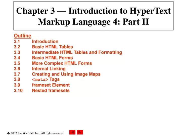 chapter 3 introduction to hypertext markup language 4 part ii