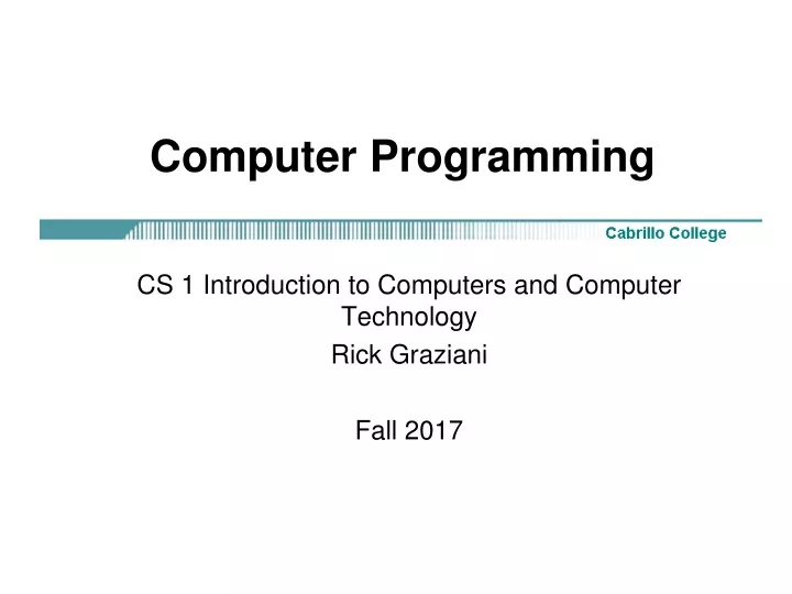 computer programming