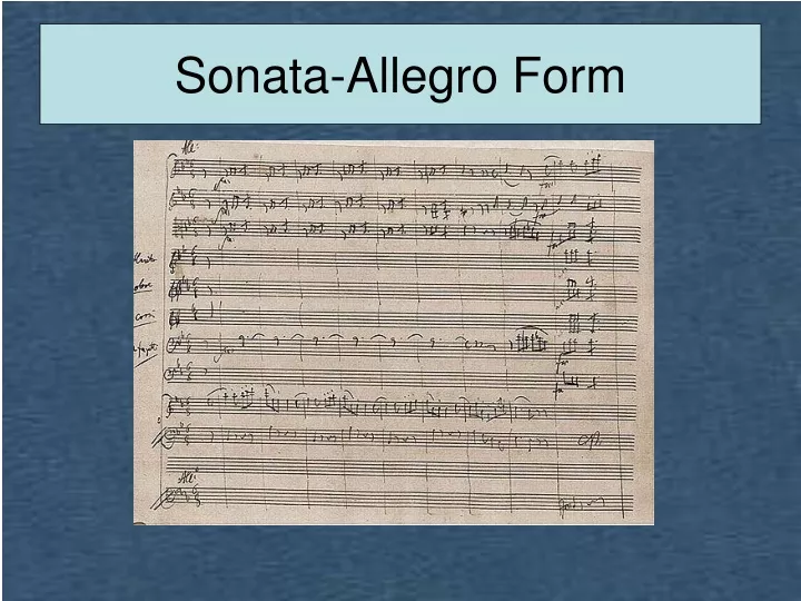 sonata allegro form