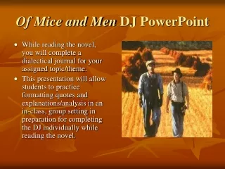 Of Mice and Men  DJ PowerPoint