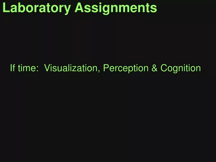 laboratory assignments