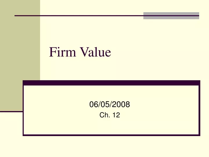 firm value