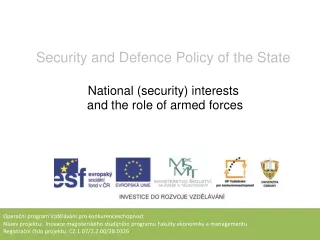 Security and  Defence  Policy of the State