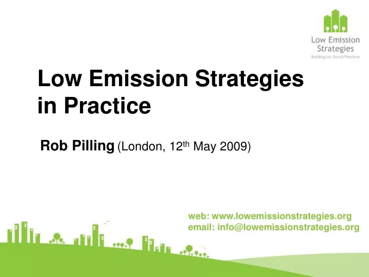 low emission strategies in practice