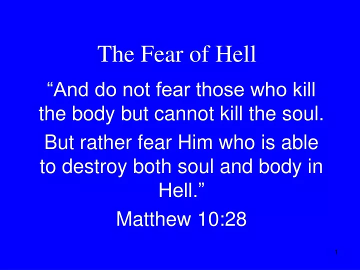 the fear of hell