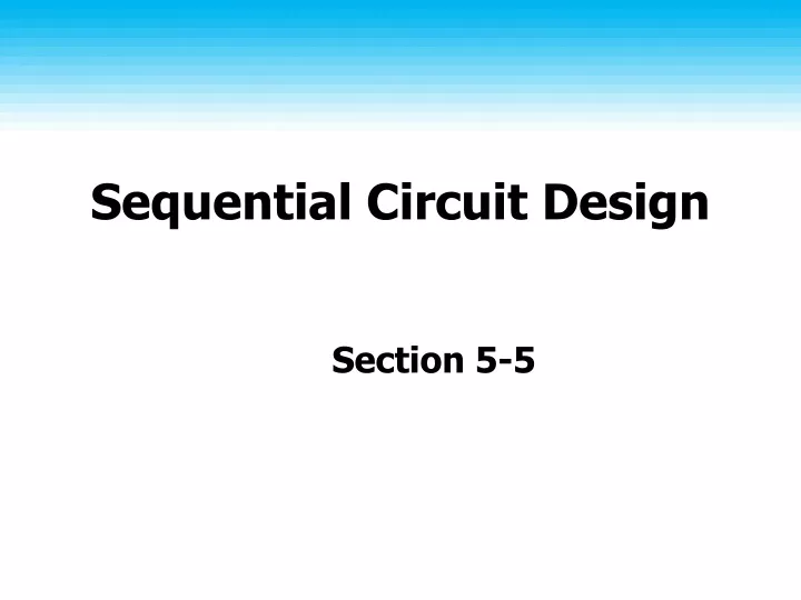 sequential circuit design