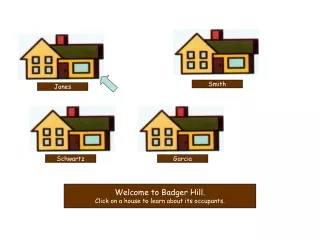 Welcome to Badger Hill. Click on a house to learn about its occupants.