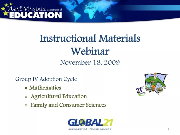 instructional materials webinar november 18 2009