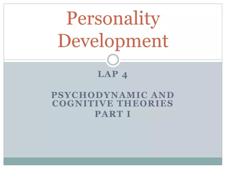 personality development