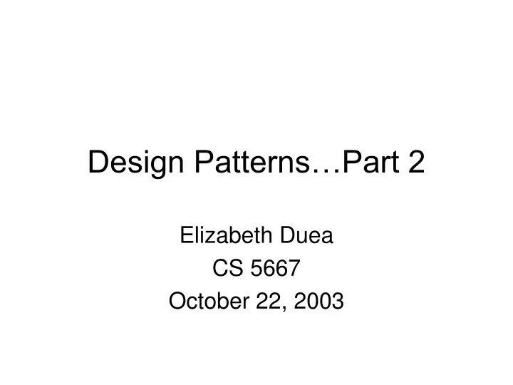 design patterns part 2