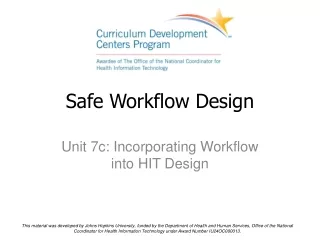 Safe Workflow Design
