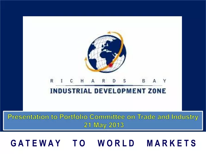 presentation to portfolio committee on trade