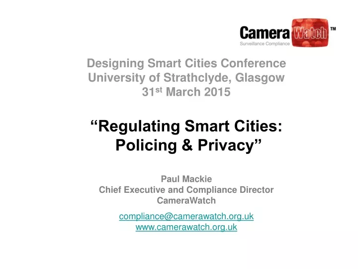 designing smart cities conference university