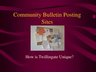 Community Bulletin Posting Sites