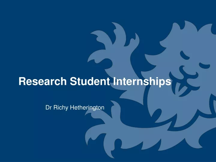 research student internships