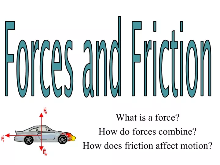 what is a force how do forces combine how does friction affect motion