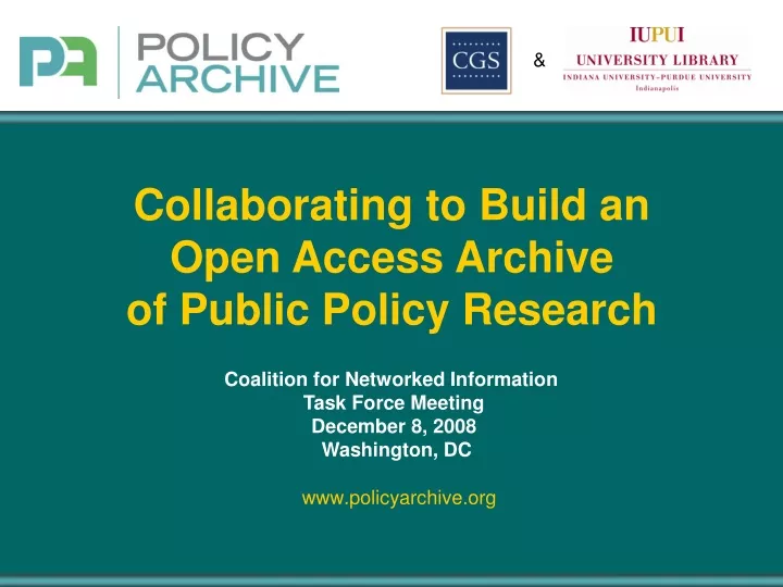 www policyarchive org