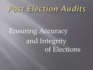 Post Election Audits