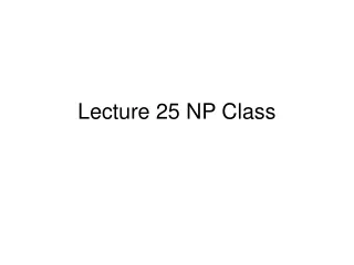 Lecture 25 NP Class