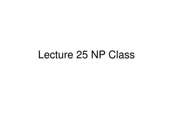 lecture 25 np class
