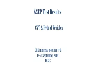 ASEP Test Results