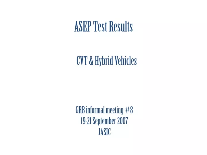asep test results