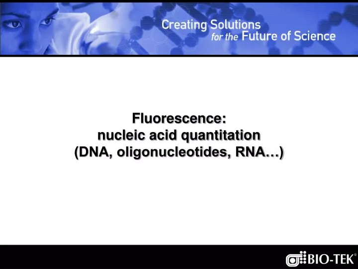 fluorescence nucleic acid quantitation dna oligonucleotides rna
