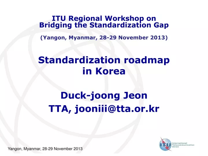 standardization roadmap in korea