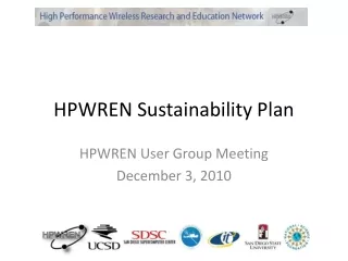 HPWREN Sustainability Plan