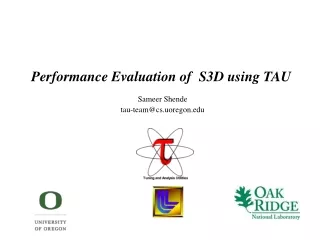 Performance Evaluation of  S3D using TAU