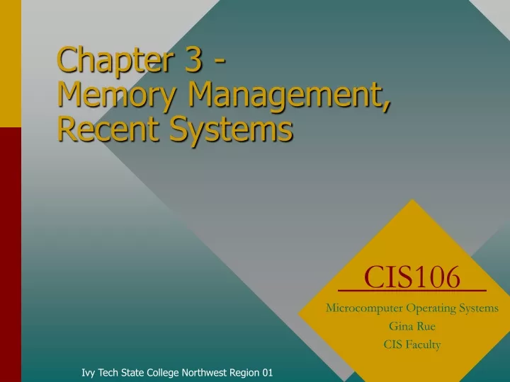 chapter 3 memory management recent systems