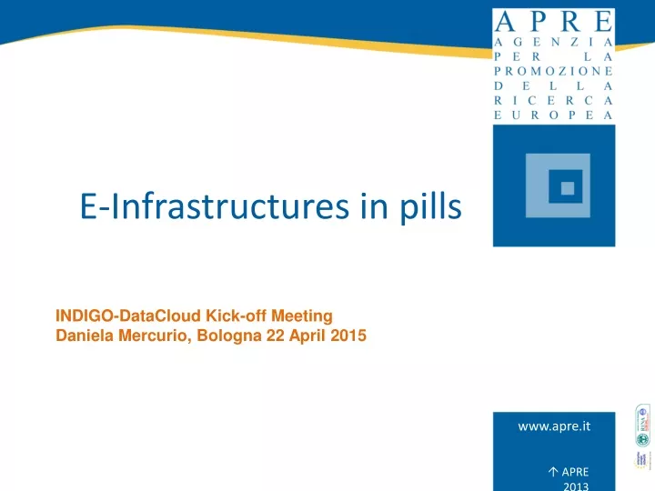 e infrastructures in pills