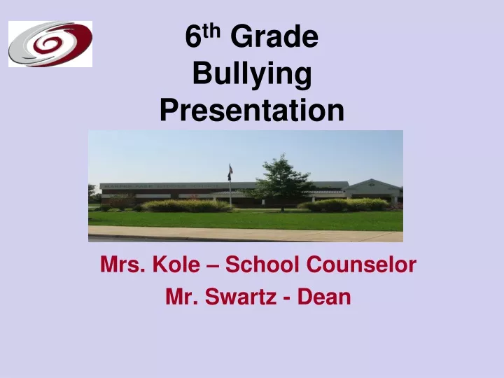 6 th grade bullying presentation