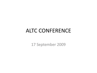 ALTC CONFERENCE