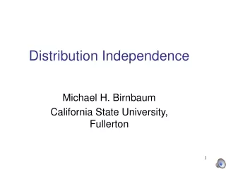 Distribution Independence