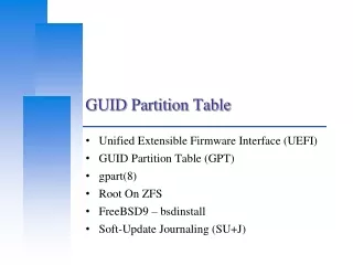 GUID Partition Table