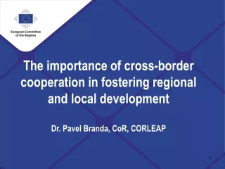 The importance of cross-border cooperation in fostering regional and local development