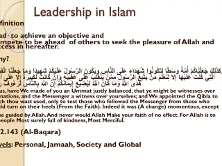 Leadership in Islam