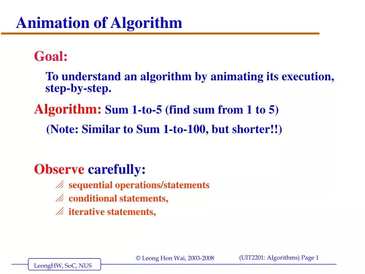 animation of algorithm