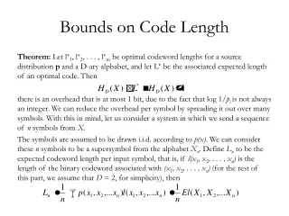 Bounds on Code Length