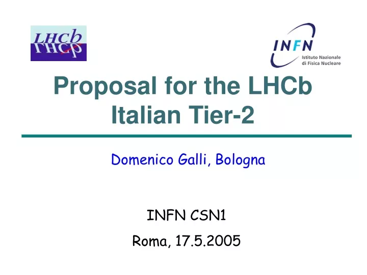 proposal for the lhcb italian tier 2