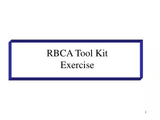 RBCA Tool Kit  Exercise