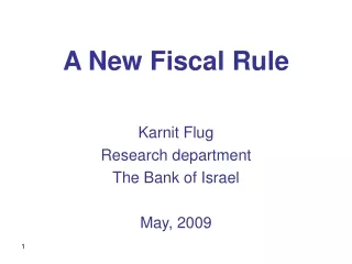 A New Fiscal Rule