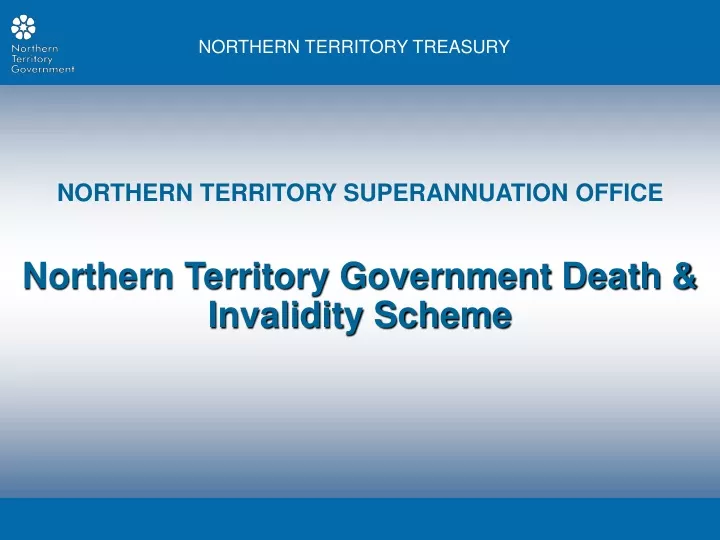 northern territory treasury