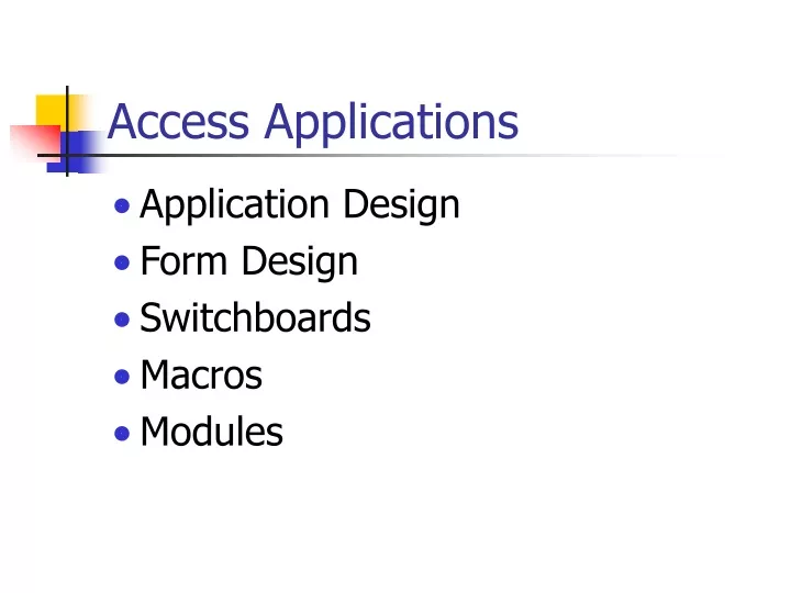 access applications