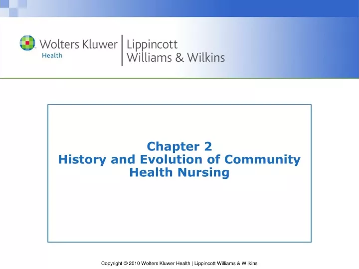 chapter 2 history and evolution of community health nursing