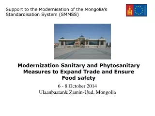 Modernization Sanitary and Phytosanitary Measures to Expand Trade and Ensure Food safety