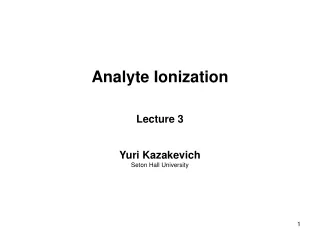 Analyte Ionization