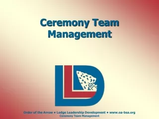 Ceremony Team Management